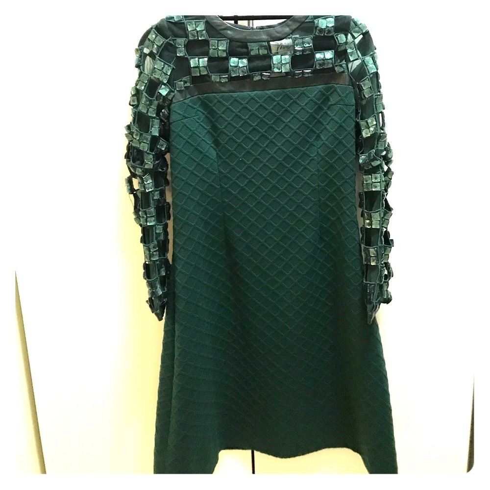 Stunning emerald green dress with studs